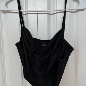 SHEIN Satin Cowl Neck Top